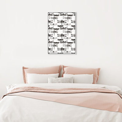 Animals Dragonfly Flight Insects  Graphic Art on Canvas