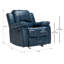 Fauteuil inclinable en cuir bleu marine Charlotte