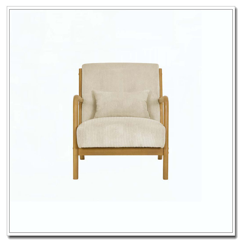 Wooden Lounge Chair, Beige