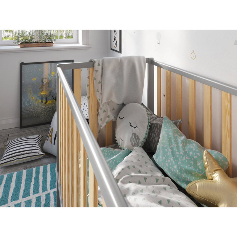 Krumm Cot Bed, Grey/Pine