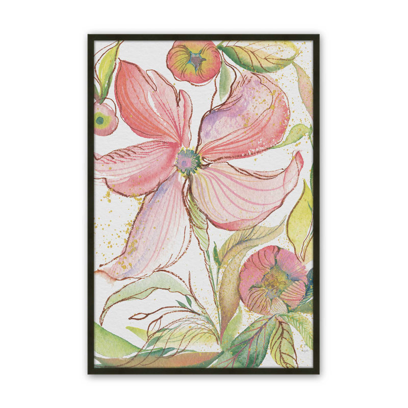 «Spring Shimmer» par Kristy riz, reproduction d'art sur toile, H 24 po x l 18 po, Noir