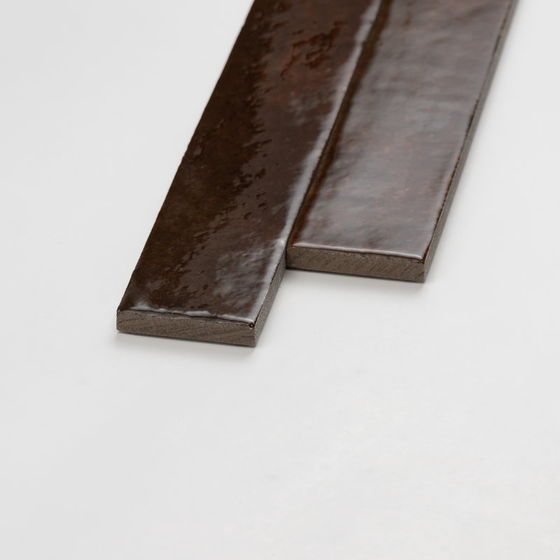Carrelage mural en porcelaine Zellige Liv 2 "x 18" Liv, Brun chocolat