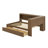 Wood Full Size Corner Bed Frame With Storage Shelves & 2 Sliding Doors, Corner Bed Frame Full With 2 Drawers, LED Lights & Charging Station-1559026379