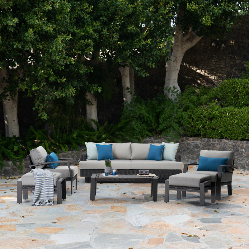 Midbury 6 Piece Sunbrella Outdoor Seating Set - Dove