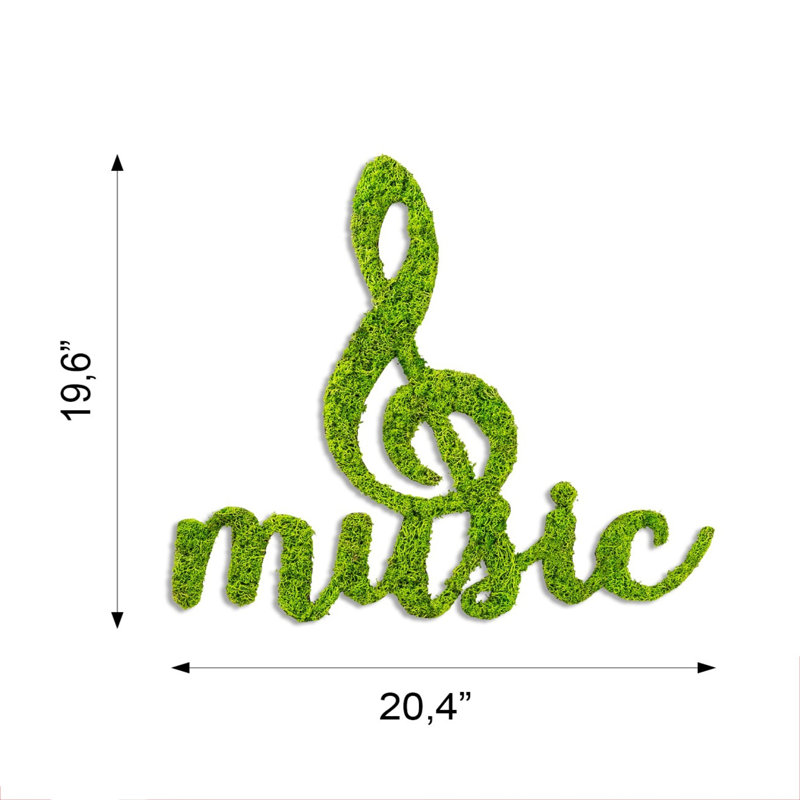 Décoration murale Lush Melody Moss Treble Clef - Décoration murale