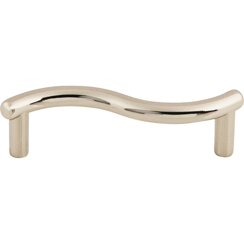 Spiral Bar Pull, Polished Nickel, 3" Center to Center