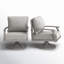 Chaise de patio pivotante avec coussins Sunbrella Adalinne-1939545213-1939545214