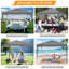 Auvent instantané 10 pi x 10 pi avec 4 sacs de sable et un sac de transport - Comprend 8 piquets et 4 cordes pour la cour, la plage, le camping et les fêtes-91240508