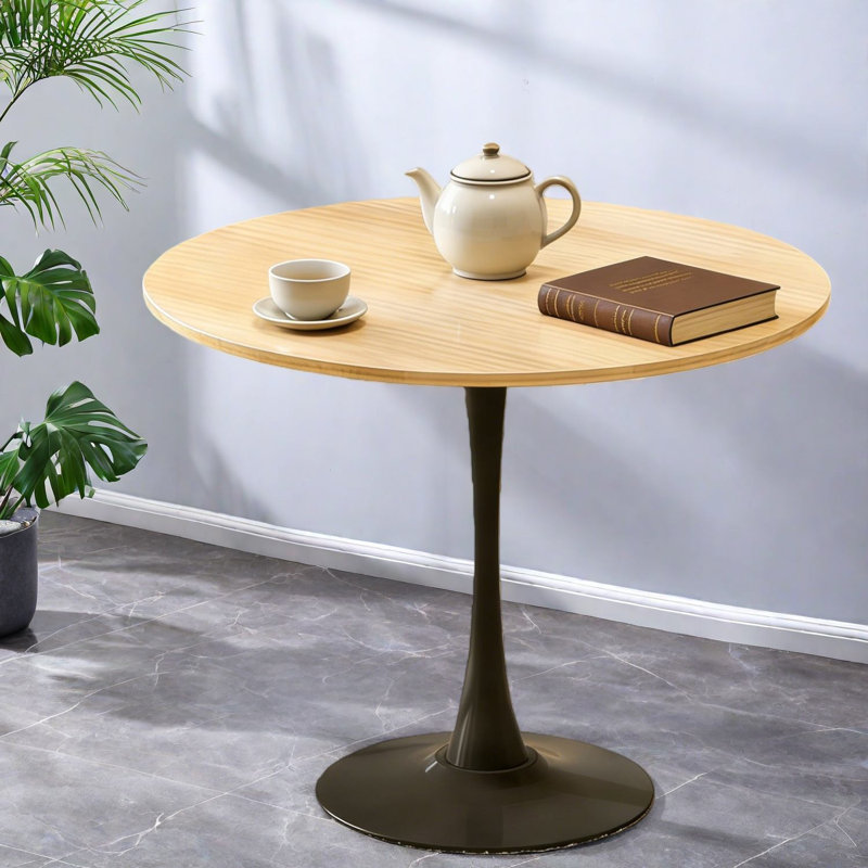 Dining Tables (table Only, No Chairs, Complete With Top And Legs), 31.5 In Mdf Steel Modern Kitchen Table