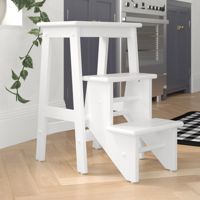 Danyell 3 - Step Wood Folding Step Stool