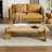 Solid Ash Wood Coffee Table, Minimalist Medieval Style, Natural Wood Grain-1608236621