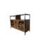Armoire de rangement polyvalente en bois avec plusieurs compartiments et verre transparent