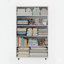 Commode de rangement blanche à 5 tiroirs avec roulettes - Armoire de rangement moderne-2031745799