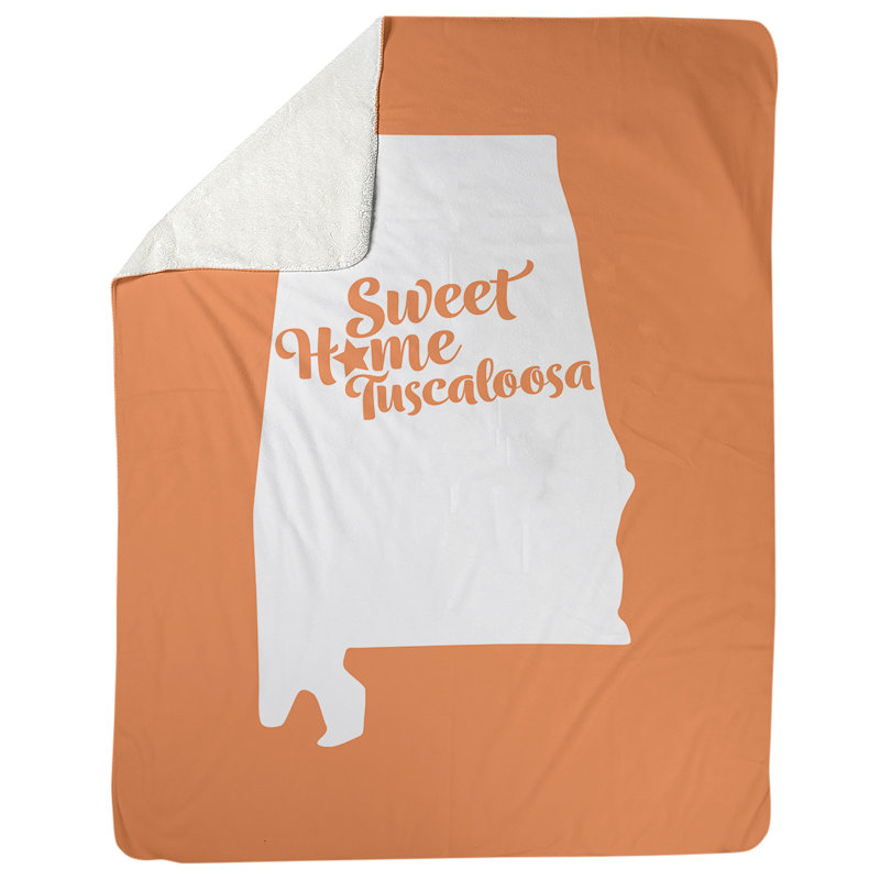 Jeté polaire tuscaloosa alabama, Orange, l 52,5 po x L 62,5 po