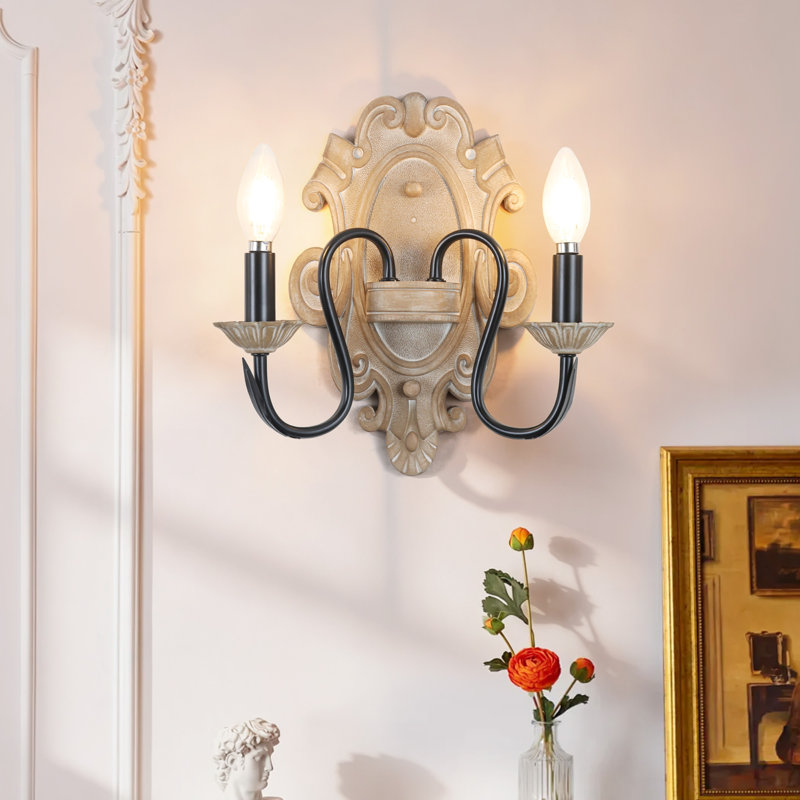 Antique 2-Light Wall Light French Country
