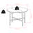 Solid Wood Top Trestle Dining Set