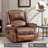 Heat Massage Manual Recliner Chair With Rocker And Swivel In Fabric For Living Room-1745988459