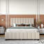 Grand lit plateforme capitonné avec rangement et matelas-2068114975