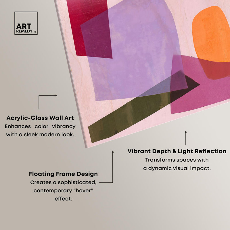 «Fiesta Hues I», impression murale lumineuse sur acrylique par Art Remedy, H 20 po x l 16 po