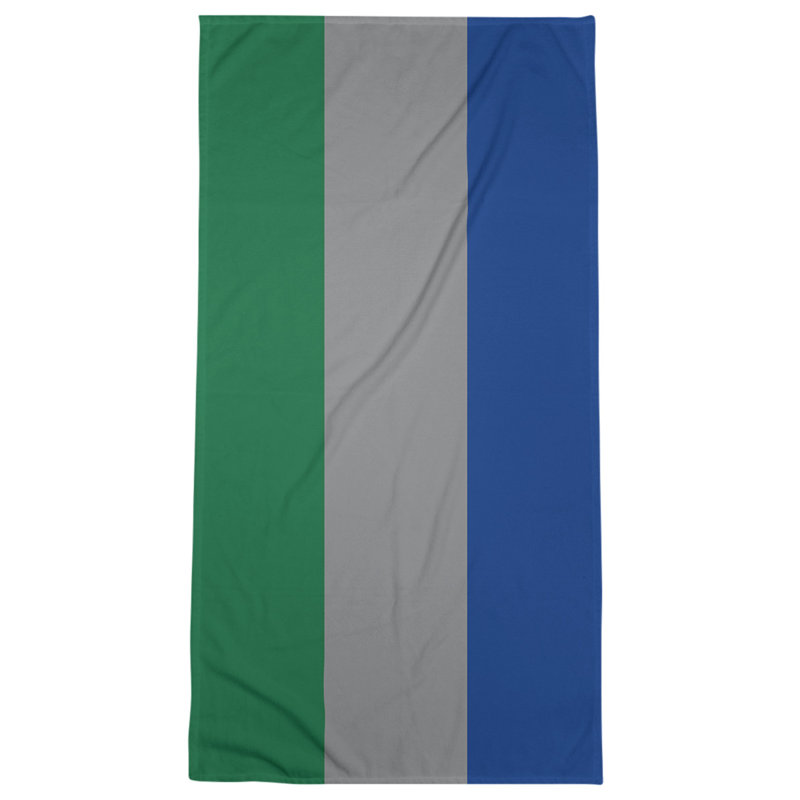 Bath Towel, Green/Gray/Royal Blue
