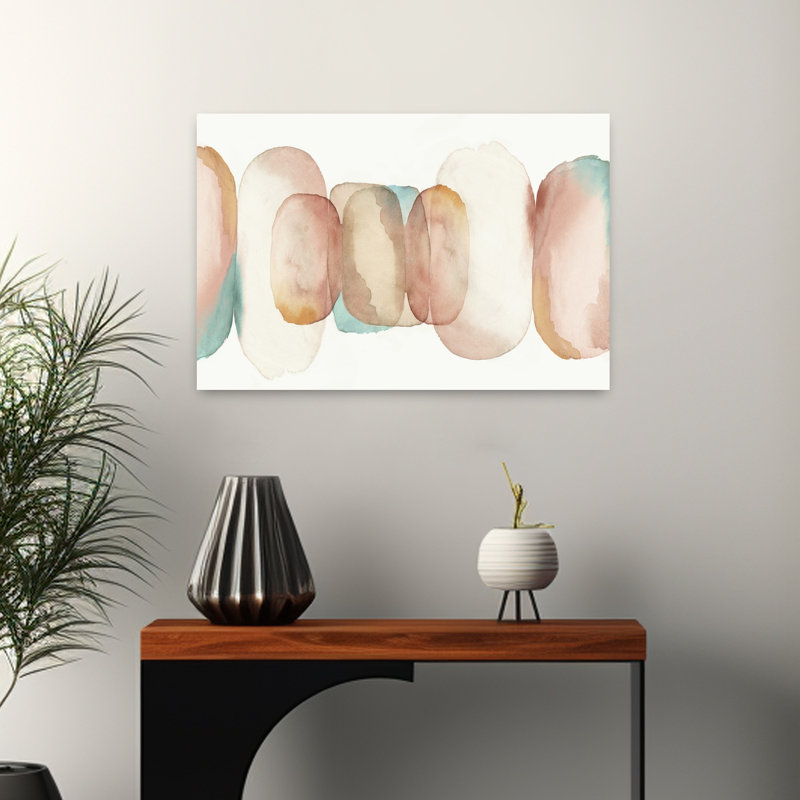 Daydream Mist Abstract Delicate Geometric Art, 16" H x 24" W