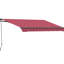 Auvent rétractable rouge pour terrasse avec manivelle manuelle 10 pi x 8 pi. Et eau - Tissu, cadre en aluminium pour terrasse, cour, balcon. Cyan