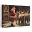 «Santa's Winter Reindeer Abstract Contemporary Animal Winter», reproduction d'art murale-129720118