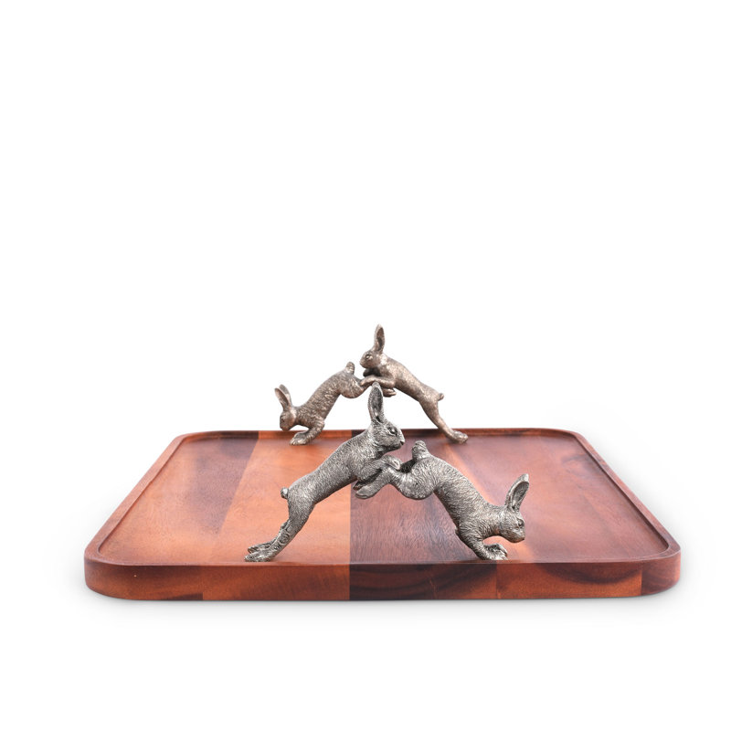 Garden Friends Solid Wood Decorative Tray