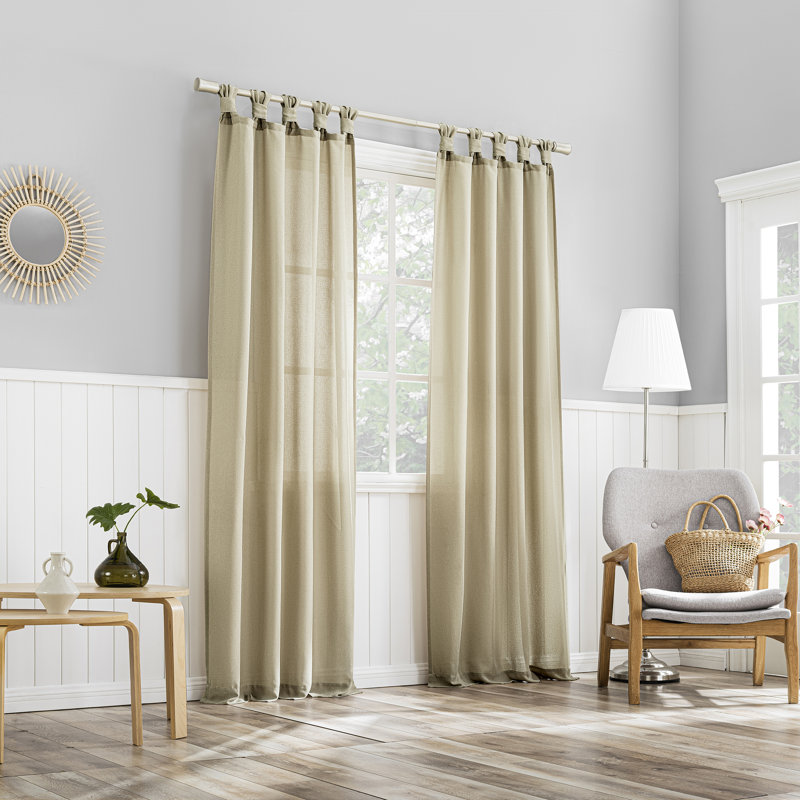 Rideau semi-transparent Diglio, Taupe, L 40 po x L 96 po