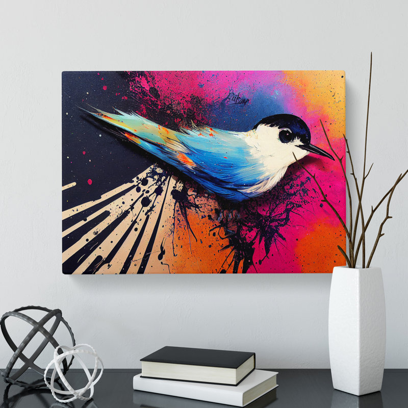 Swallow Bird Splash Vol.2 Abstract - Wrapped Canvas, 35cm H x 50cm W x 3cm D