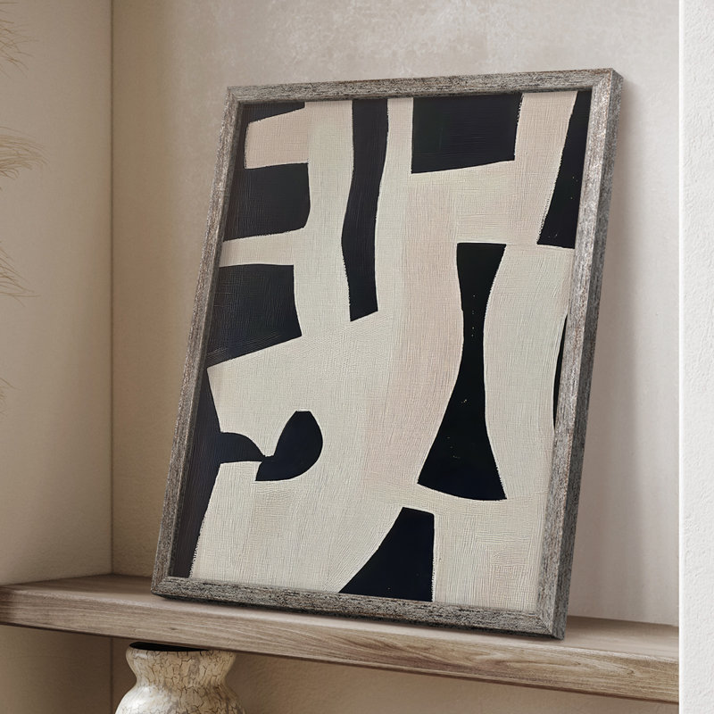 Série ABSTRACT DLxxxix, reproduction encadrée - bois massif, H 21 po x l 17 po