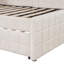 Lit de jour double rembourré en L beige avec couchette escamotable simple et ports USB-1811342314