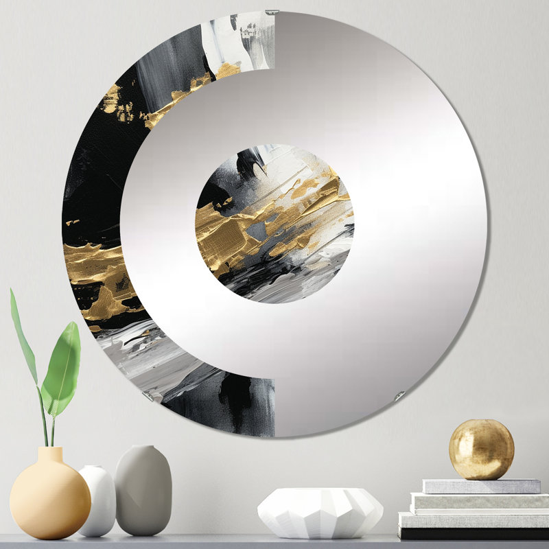 Fari - Miroir mural demi-cercle, 23,6 po x 23,6 po