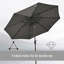 269cm Lighted Tilt Market Parasol-59257144-59257141