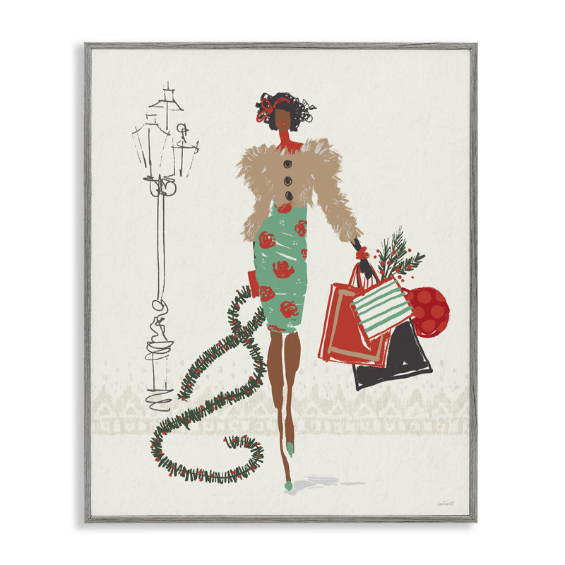 Art giclée festive par Anne Tavoletti, Giclée encadrée noir minuit, H 20 po x l 16 po