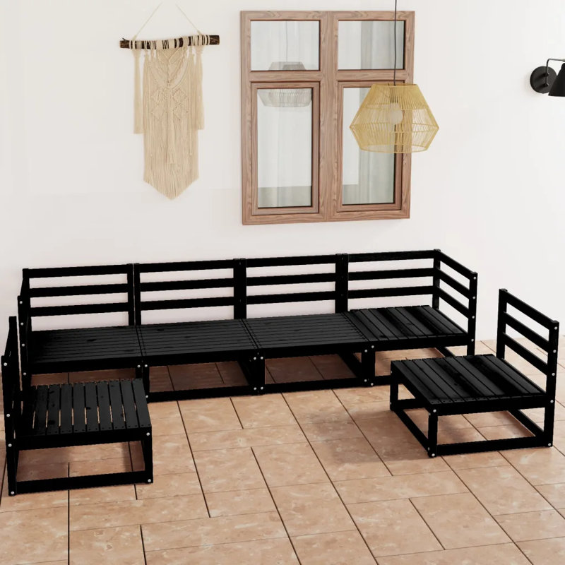 vidaXL Garden Lounge Set Solid pine wood Medium Modular, Honey Brown
