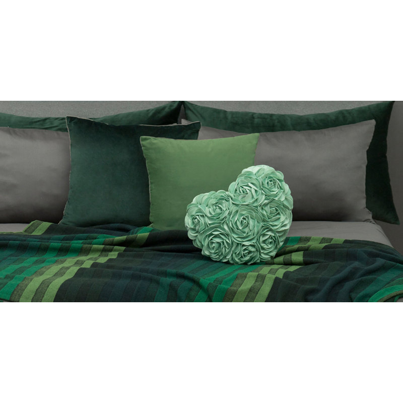  Housse de coussin 3D Flower, Vert menthe