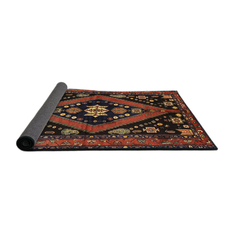 Tapis rouge à motif sud-ouest, Rond 8 pi