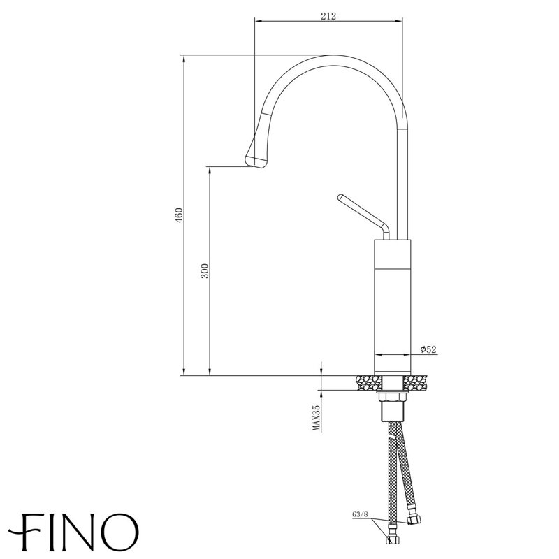 Tall Body Bathroom Basin Faucet With Marble, Gold