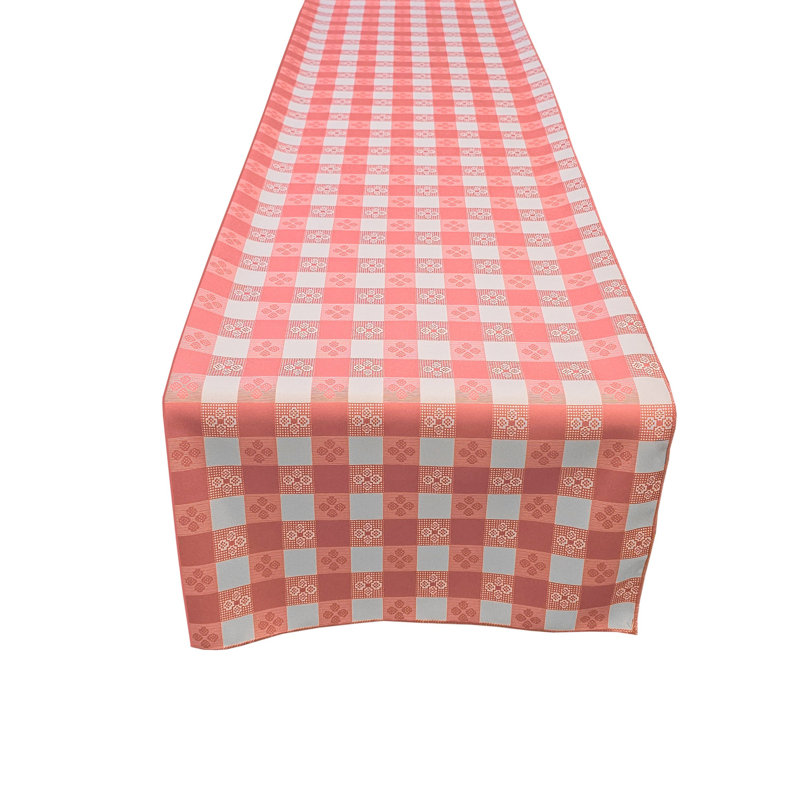 Chemin de table Popeline Tavern, L 72 po x l 24 po, Corail