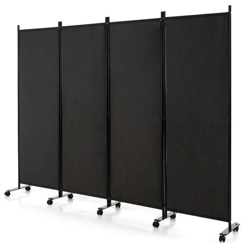 Cloison pliante Aytan, Noir, 4, H 68 po x l 89 po x P 12 po