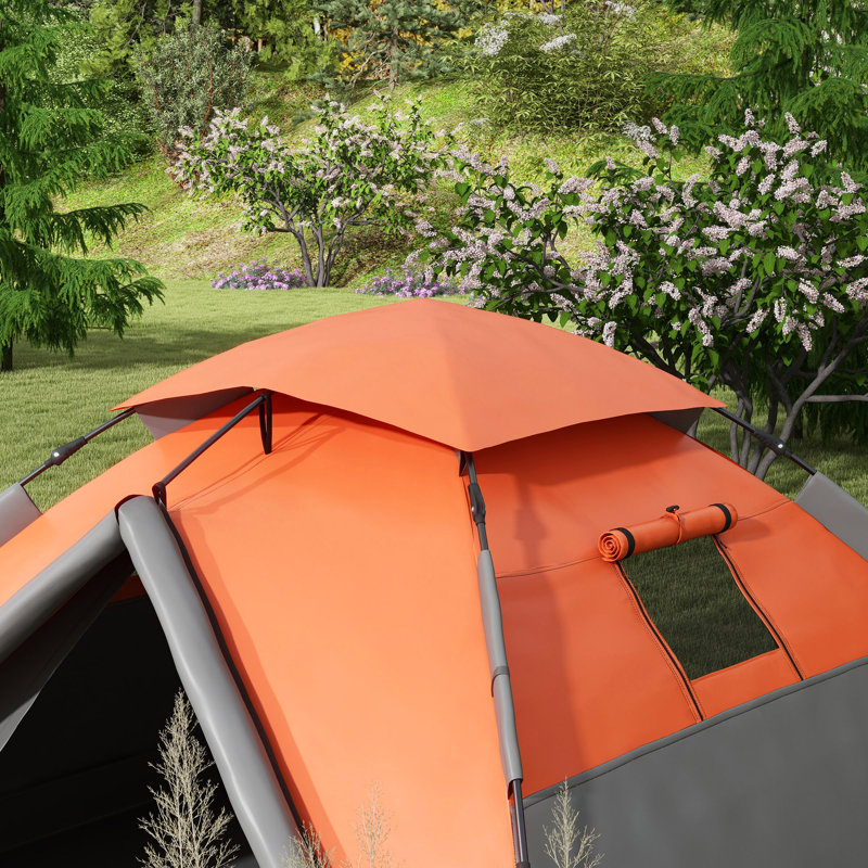 Tente de camping Pop Up pour 3 personnes avec empreinte, mouche, sac de transport et piquets