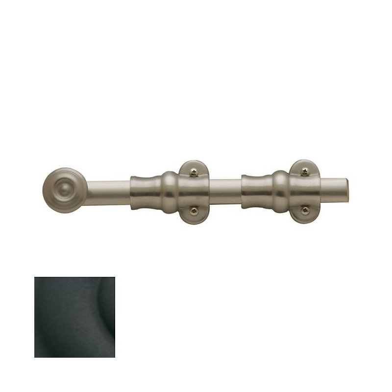 Ornamental Surface Bolt, Satin Black, 9.2" H x 2.8" W x 2.2" D
