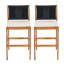 Tabouret de bar d'extérieur en bois d'acacia massif et osier tissé de 28 po Altoga-2022044005