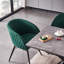 Goddard Modern Velvet Dining Chair - Ergonomic Upholstered Curved Back with Strong Metal Legs - button back Armchair for Living Room Dining Room - Single-493526728