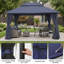 Gazebo d'extérieur 10'x13' avec moustiquaire et rideaux d'intimité-133099133-136229142