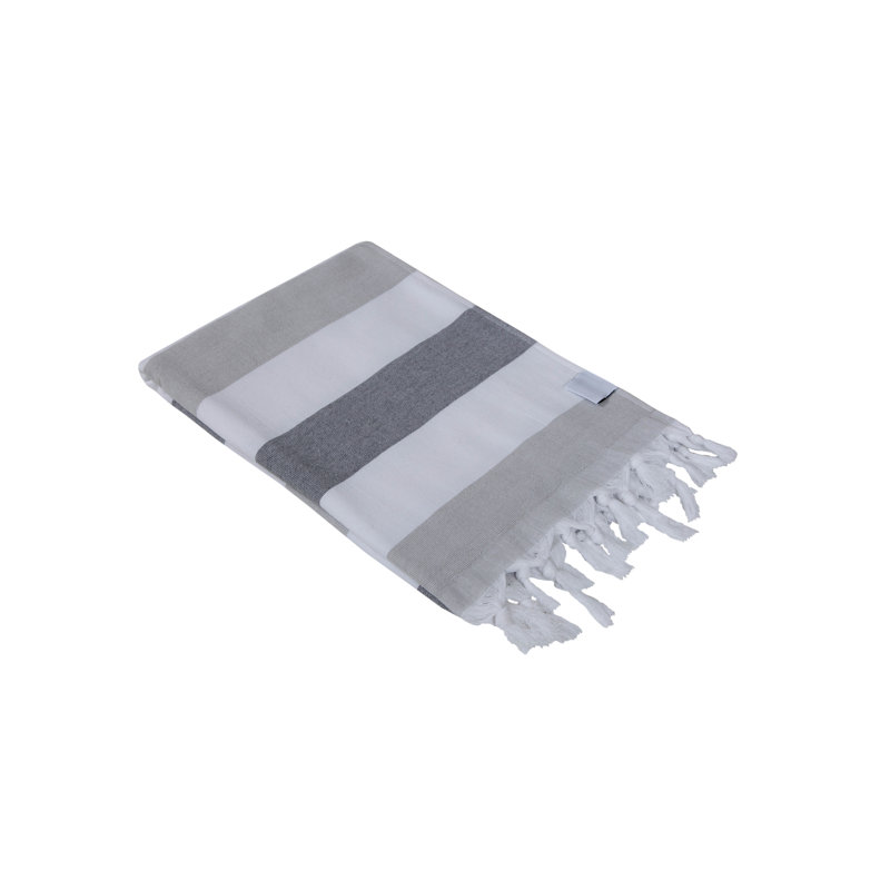 Serviette de bain Kapris Atalya Peshtemal, Gris / Blanc