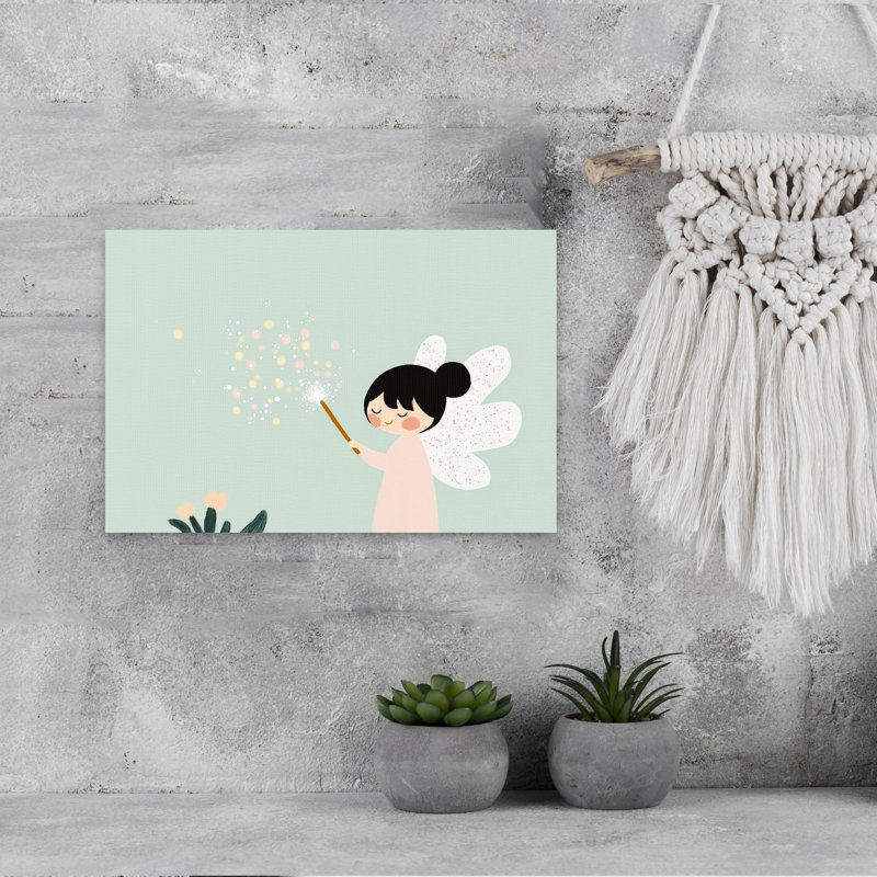 «Sweet Fairy Sparkles Dreamy Peaceful Whimsical», reproduction d'art murale, H 12 po x l 18 po