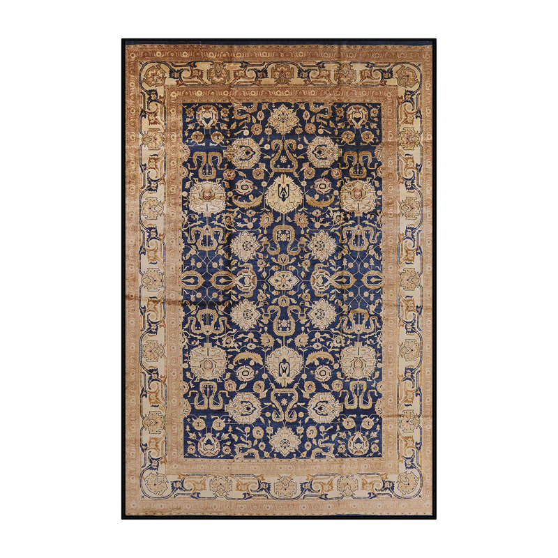 Tapis brun / bleu Chi, Rectangle 7 pi x 9 pi