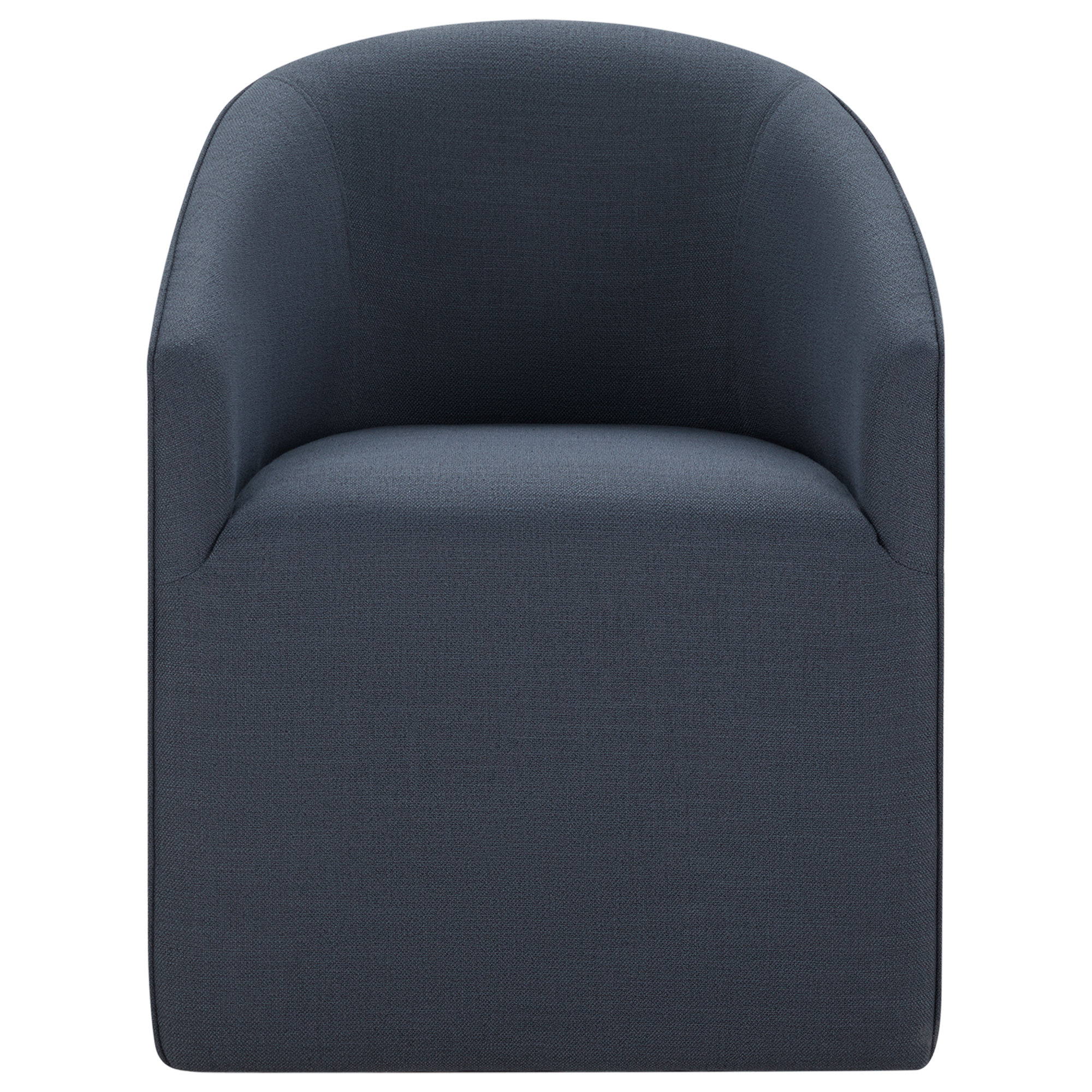 Concorde Caster Dining Chair, Effie Indigo Performance Linen